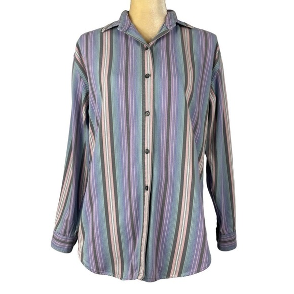 Woolrich Striped 100% Cotton Long Sleeve Button Down Shirt | Small - Picture 1 of 10